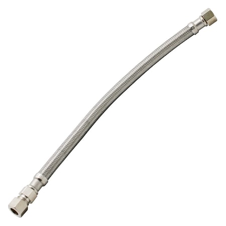 Thrifco Plumbing 3/8 Inch Comp x 3/8 Inch UNION x 16 Inch Long Stainless Steel F 4401483